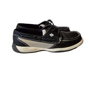 SPERRY Top Slides Black/White STS94473 Size‎ 8.5 Boat Shoes